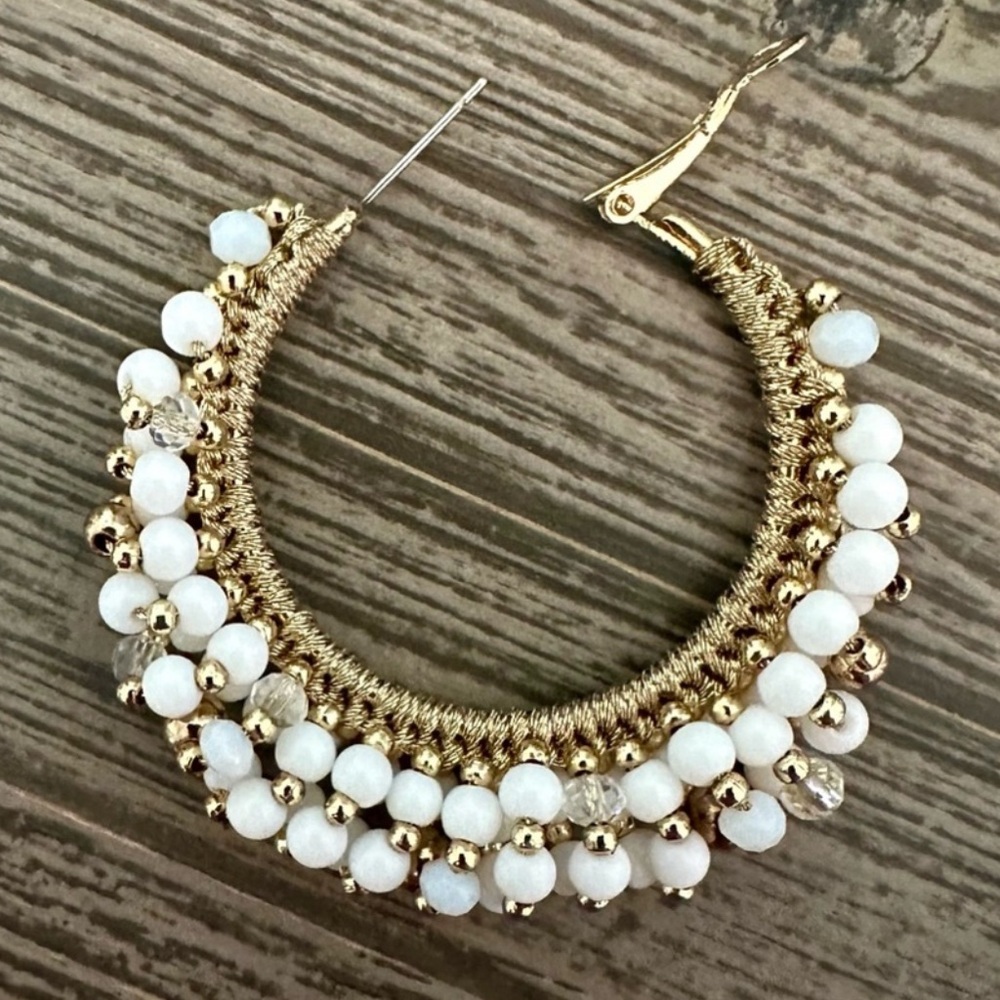 Lilly Pulitzer Beaded Hoop Earrings - Picture 8 of 10